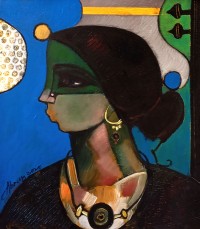 Abrar Ahmed, 12 x 14 Inch, Oil on Canvas, Figurative Painting, AC-AA-607 Abrar Ahmed, 12 x 14 Inch, Oil on Canvas, Figurative Painting, AC-AA-607